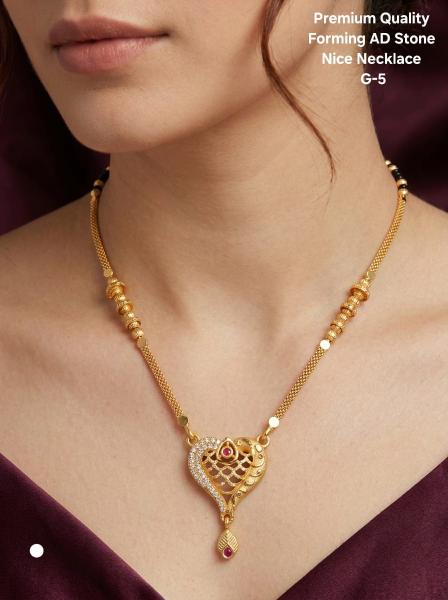 Premium quality forming AD stone Nice Necklace G 5 Costume jewelry wholesaler in Gujarat